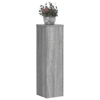 Plantenstandaards 2 st 17x17x60 cm bewerkt hout grijs sonoma 3