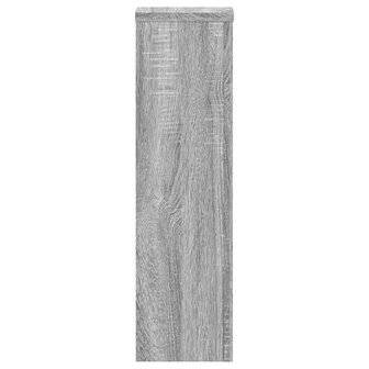 Plantenstandaards 2 st 17x17x60 cm bewerkt hout grijs sonoma 5
