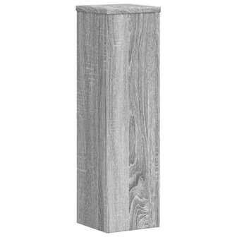 Plantenstandaards 2 st 17x17x60 cm bewerkt hout grijs sonoma 7