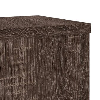 Plantenstandaards 2 st 17x17x60 cm bewerkt hout bruin eiken 8