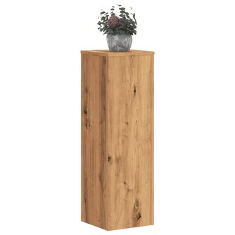 Plantenstandaards 2 st 25x25x80 cm hout artisanaal eikenkleurig 3