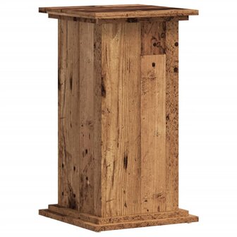 Plantenstandaard 33x33x60 cm bewerkt hout oud houtkleurig 2