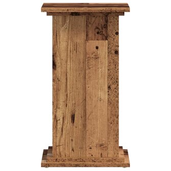 Plantenstandaard 33x33x60 cm bewerkt hout oud houtkleurig 4