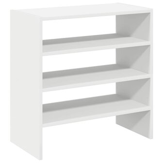 Schoenenrekken 2 st stapelbaar 60x30x30,5 cm wit 2