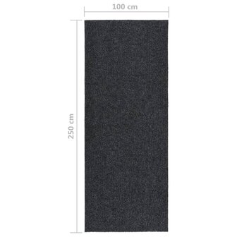 Droogloopmat 100x250 cm antracietkleurig 6