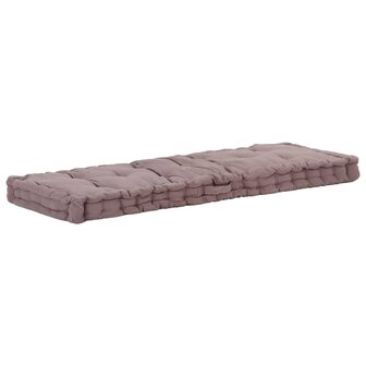Palletvloerkussen 120x40x7 cm katoen taupe 1