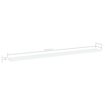 Wandschappen 4 st 100x10x1,5 cm spaanplaat wit 5