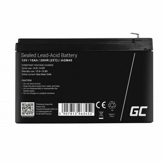 Batterij voor UPS SAI Green Cell AGM48 10 Ah 12 V 4