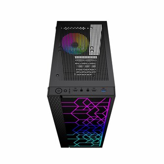 ATX Semi-toren BehuizingGEMBIRD Fornax 2500 ARGB Zwart Multicolour 2