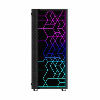 ATX Semi-toren BehuizingGEMBIRD Fornax 2500 ARGB Zwart Multicolour 3