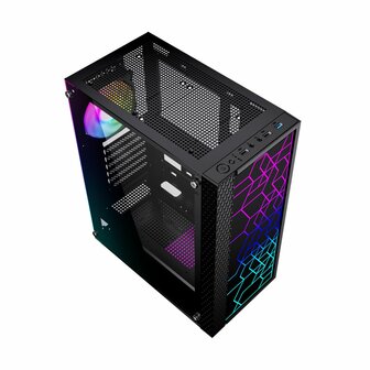 ATX Semi-toren BehuizingGEMBIRD Fornax 2500 ARGB Zwart Multicolour 6
