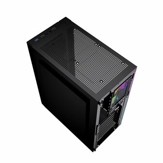 ATX Semi-toren BehuizingGEMBIRD Fornax 2500 ARGB Zwart Multicolour 7