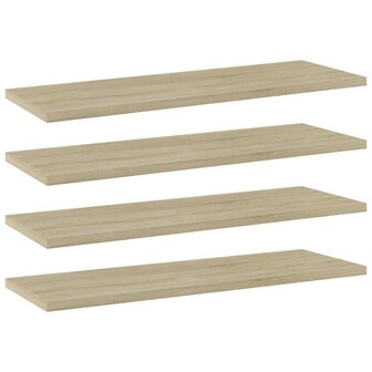 Wandschappen 4 st 60x20x1,5 cm spaanplaat sonoma eikenkleurig 1