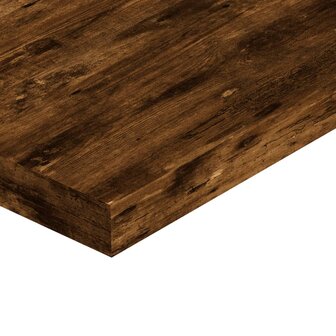Wandschappen 4 st 40x10x1,5 cm bewerkt hout gerookt eikenkleur 7