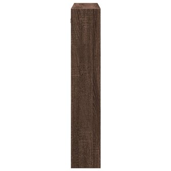 Wandkast 80x15x80 cm bewerkt hout bruin eikenkleur 5