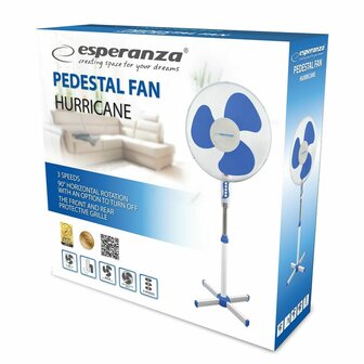 Staande ventilator Esperanza EHF001WB Blauw Wit 50 W 2