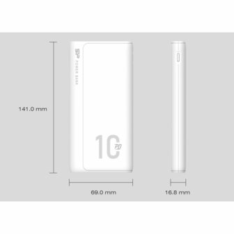 Powerbank Silicon Power SP10KMAPBKQP150W Wit 10000 mAh 4