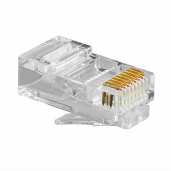 Connector RJ45 Categorie 5 UTP GEMBIRD PLUG3UP6/100 Zwart Transparant 100 uds 100 Stuks 1
