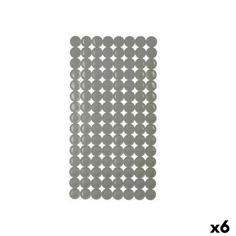 Antislipmat voor in de douche Grijs PVC 68 x 36 x 1 cm (6 Stuks) 1