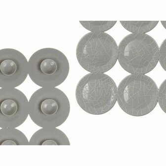Antislipmat voor in de douche Grijs PVC 68 x 36 x 1 cm (6 Stuks) 3