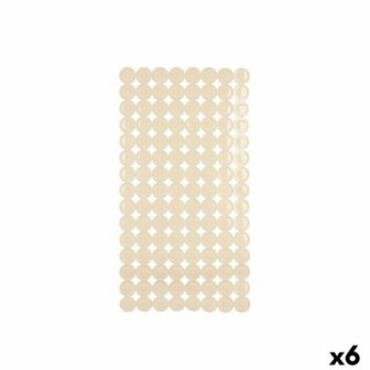 Antislipmat voor in de douche Beige PVC 68 x 36 x 1 cm (6 Stuks) 1