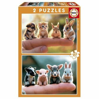 Puzzel Educa Baby Animals (2 Stuks) 1