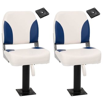 Bootstoelen 2 st met poot 360&deg; draaibaar 1