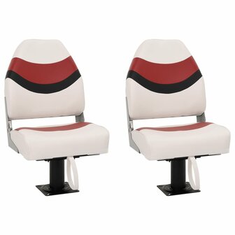 Bootstoelen 2 st met poot 360&deg; draaibaar 2