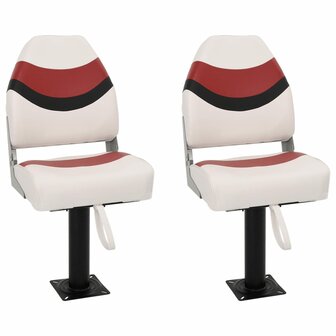 Bootstoelen 2 st met poot 360&deg; draaibaar 2