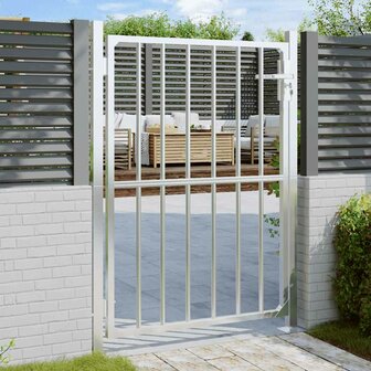 Tuinpoort 100x125 cm roestvrij staal 1