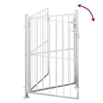 Tuinpoort 100x125 cm roestvrij staal 6