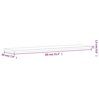 Wandschappen 4 st 80x20x1,5 cm bewerkt hout betongrijs 9