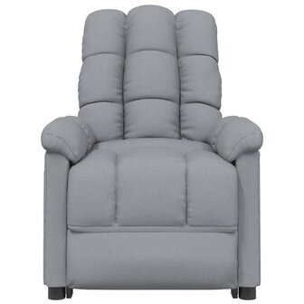 Massagestoel elektrisch stof lichtgrijs 4