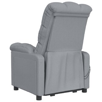 Massagestoel elektrisch stof lichtgrijs 6
