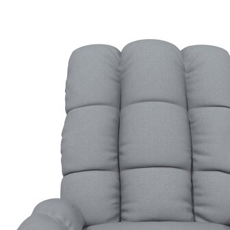 Massagestoel elektrisch stof lichtgrijs 9