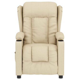 Massagestoel elektrisch stof cr&egrave;mekleurig 4