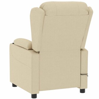 Massagestoel elektrisch stof cr&egrave;mekleurig 6