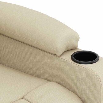 Massagestoel elektrisch stof cr&egrave;mekleurig 9