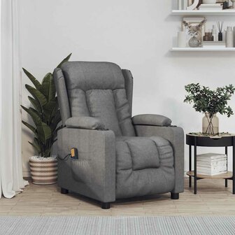 Massagestoel stof donkergrijs 1