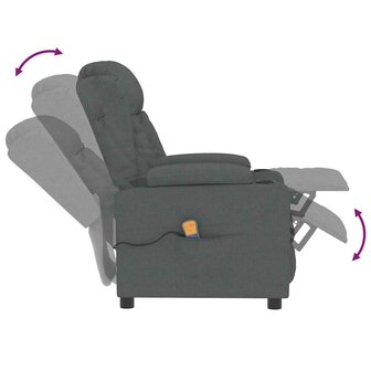 Massagestoel stof donkergrijs 6