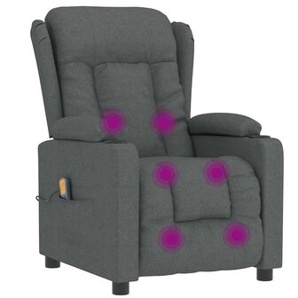 Massagestoel stof donkergrijs 7