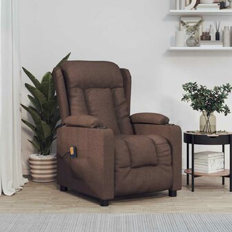 Massagestoel stof bruin 1