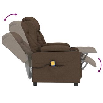 Massagestoel stof bruin 6