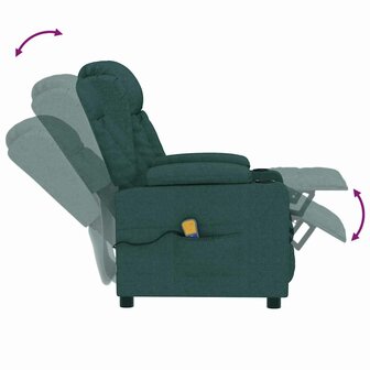 Massagestoel stof donkergroen 6