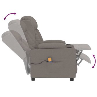 Massagestoel stof taupe 6