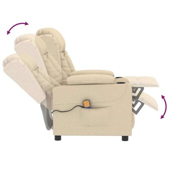 Massagestoel stof cr&egrave;mekleurig 6