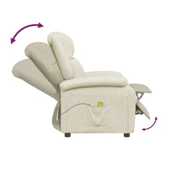 Massagestoel kunstleer cr&egrave;mewit 6