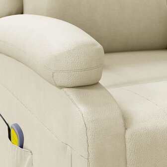 Massagestoel kunstleer cr&egrave;mewit 8