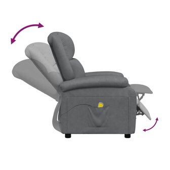 Massagestoel kunstleer grijs 6