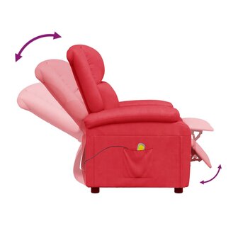 Massagestoel kunstleer rood 6